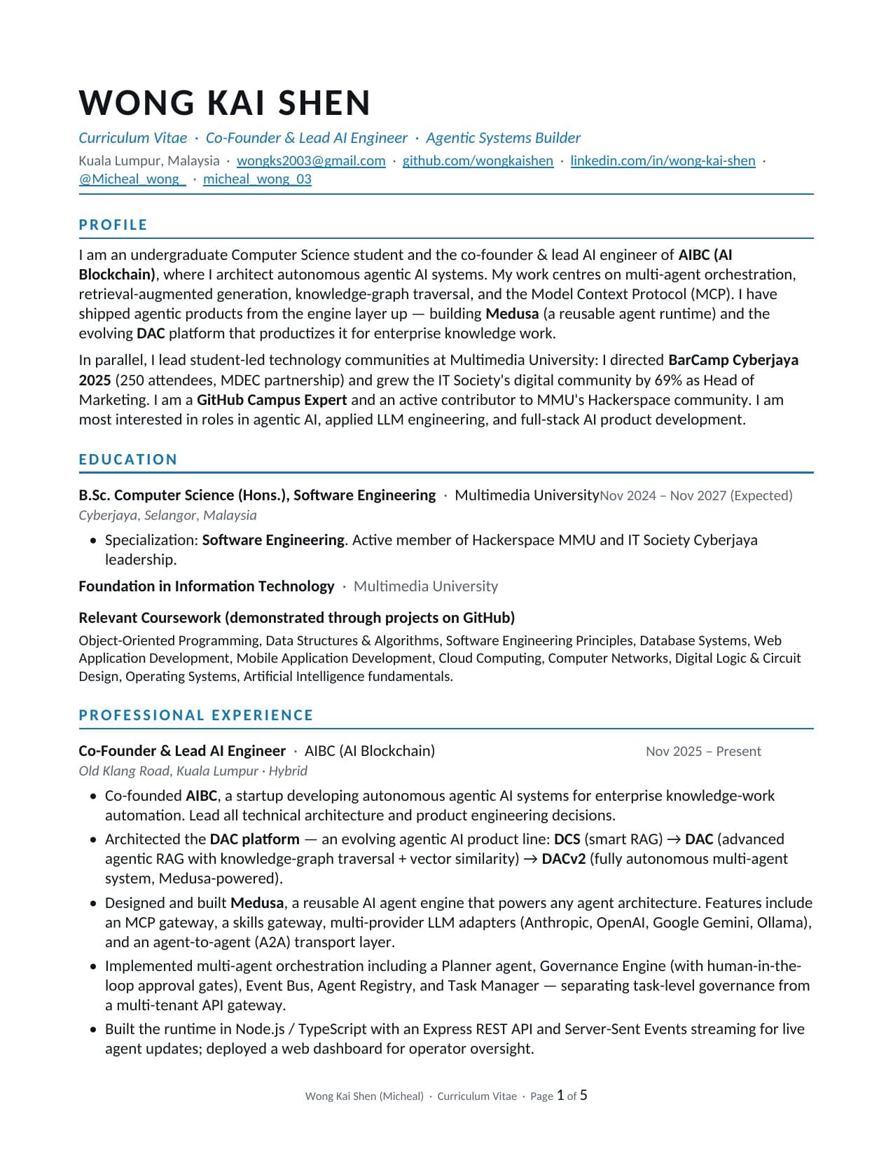 Curriculum Vitae preview